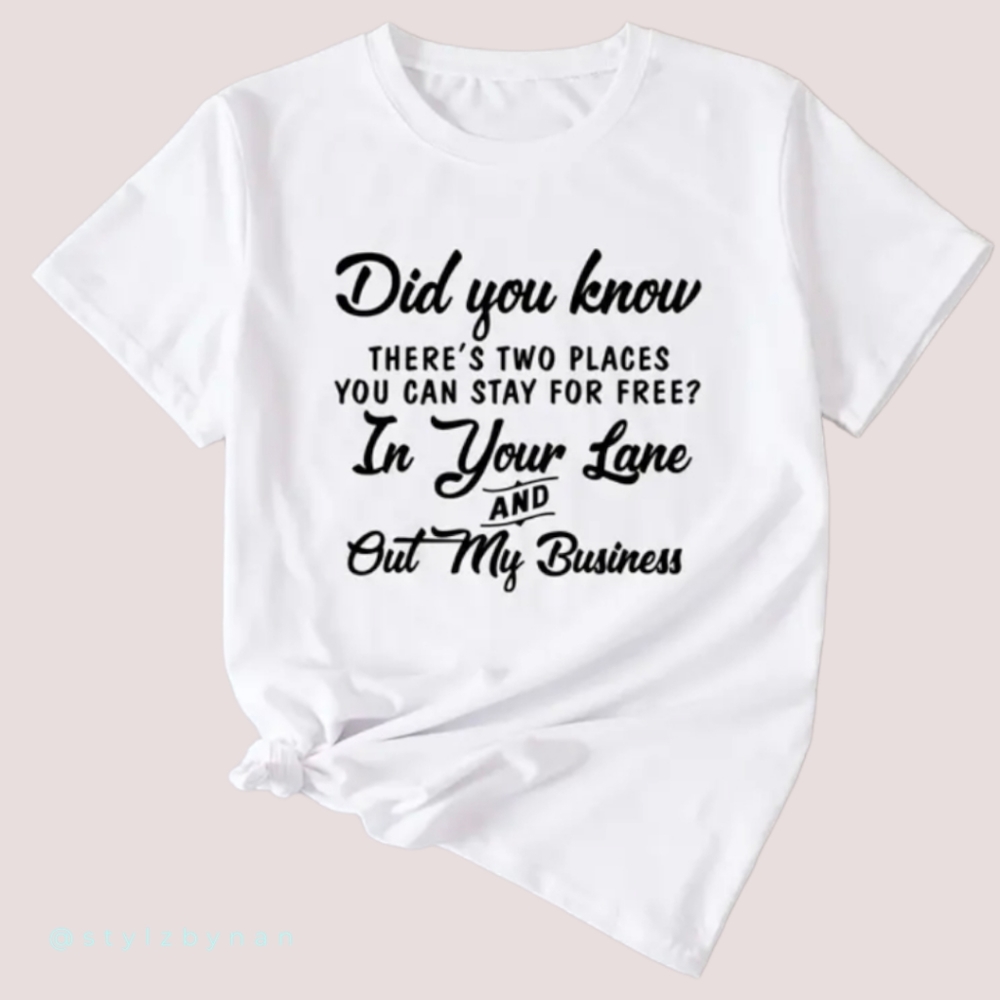Did You Know... Crew Neck Graphic Tee - Picture 1 of 7